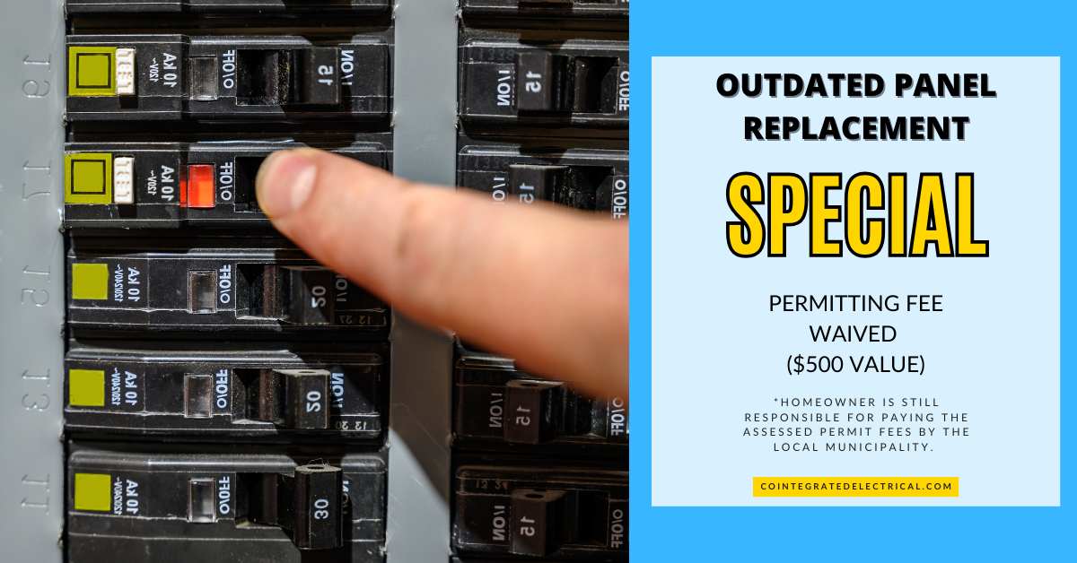 Electrical panel special offer permit fee waived
