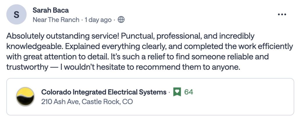 Sarah Baca google review